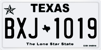 TX license plate BXJ1019