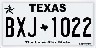 TX license plate BXJ1022