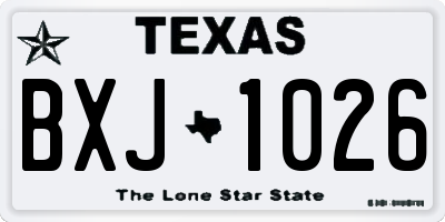 TX license plate BXJ1026