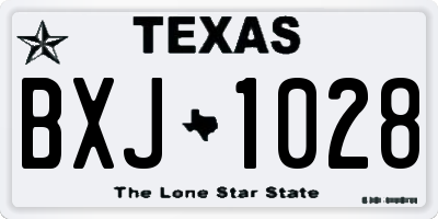 TX license plate BXJ1028