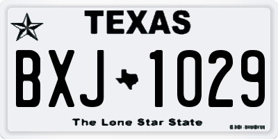TX license plate BXJ1029