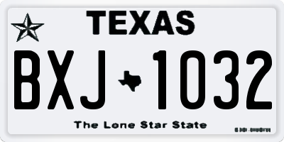 TX license plate BXJ1032