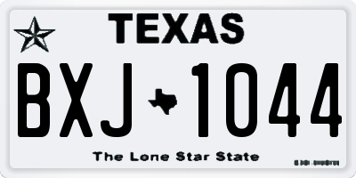 TX license plate BXJ1044