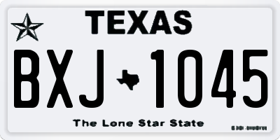 TX license plate BXJ1045