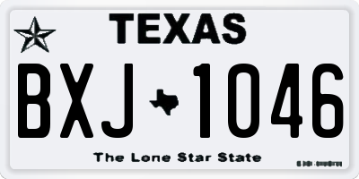 TX license plate BXJ1046