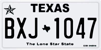 TX license plate BXJ1047