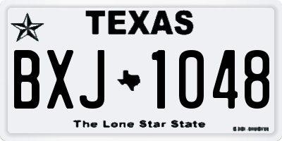 TX license plate BXJ1048