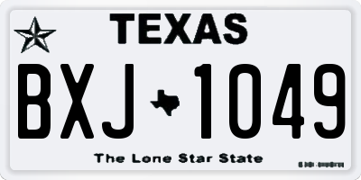 TX license plate BXJ1049