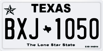 TX license plate BXJ1050