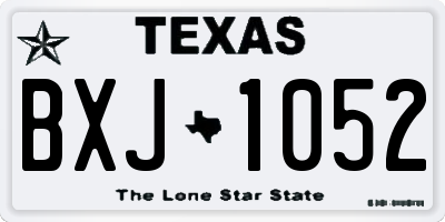 TX license plate BXJ1052