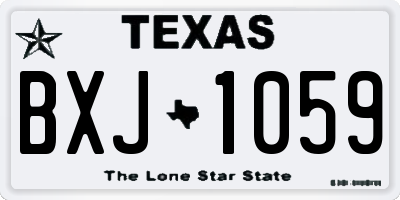 TX license plate BXJ1059