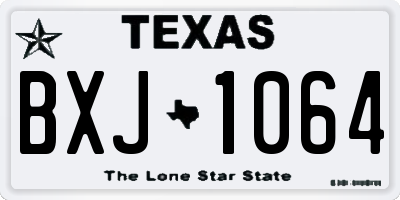 TX license plate BXJ1064