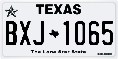 TX license plate BXJ1065
