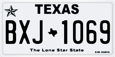 TX license plate BXJ1069