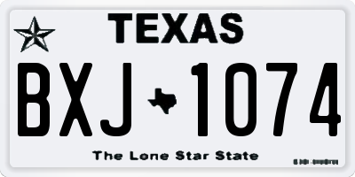 TX license plate BXJ1074