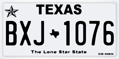 TX license plate BXJ1076