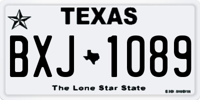 TX license plate BXJ1089