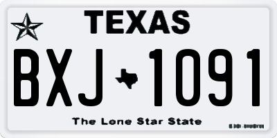 TX license plate BXJ1091