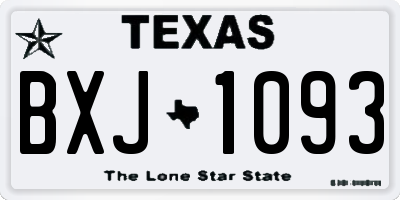 TX license plate BXJ1093