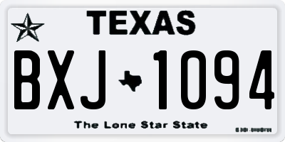 TX license plate BXJ1094
