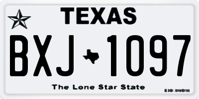 TX license plate BXJ1097