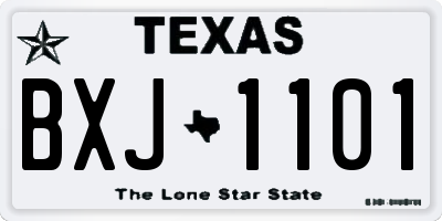 TX license plate BXJ1101