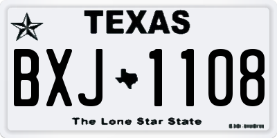 TX license plate BXJ1108