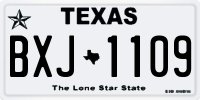 TX license plate BXJ1109