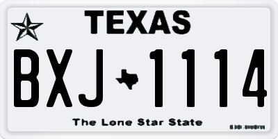 TX license plate BXJ1114