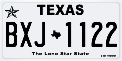 TX license plate BXJ1122