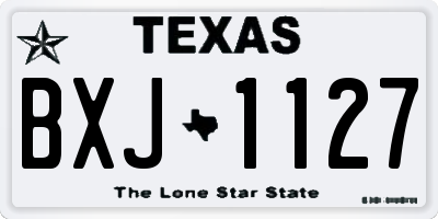 TX license plate BXJ1127