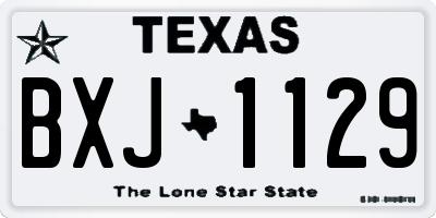 TX license plate BXJ1129