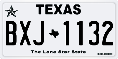 TX license plate BXJ1132
