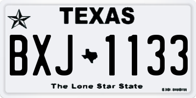 TX license plate BXJ1133