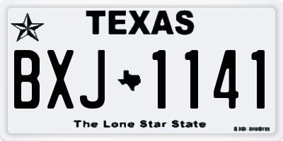 TX license plate BXJ1141