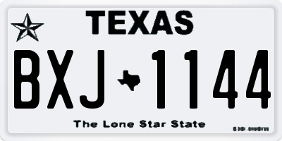 TX license plate BXJ1144