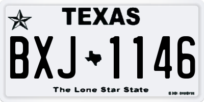 TX license plate BXJ1146