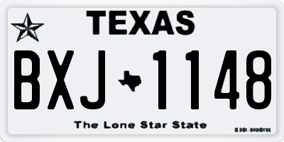 TX license plate BXJ1148