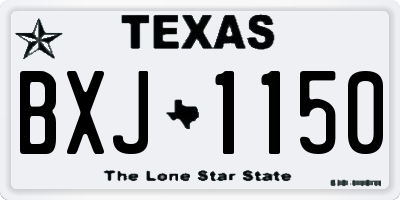 TX license plate BXJ1150