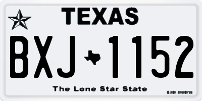 TX license plate BXJ1152