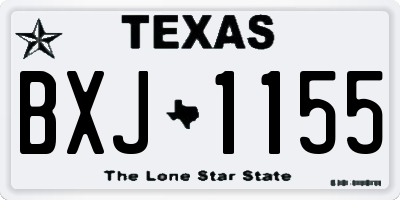 TX license plate BXJ1155