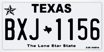 TX license plate BXJ1156