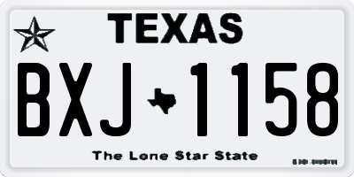 TX license plate BXJ1158