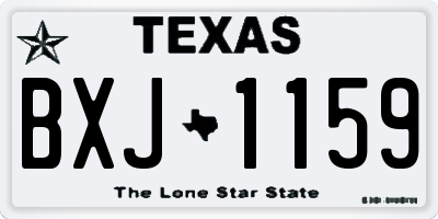 TX license plate BXJ1159