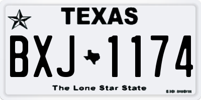 TX license plate BXJ1174