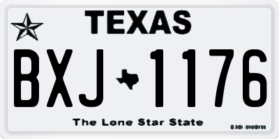 TX license plate BXJ1176