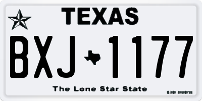 TX license plate BXJ1177