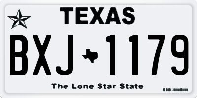TX license plate BXJ1179