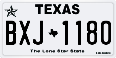 TX license plate BXJ1180
