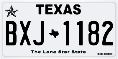 TX license plate BXJ1182